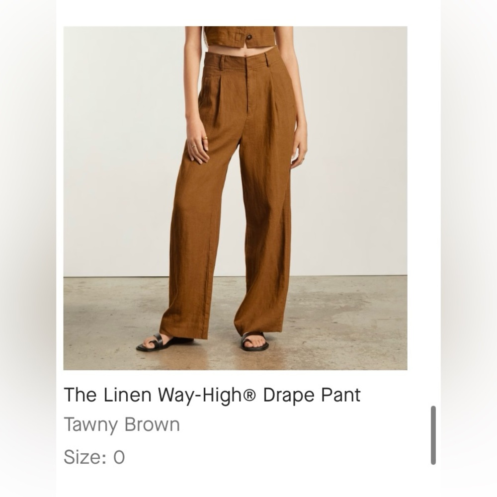 Everlane Way High Drape Pant Size 0